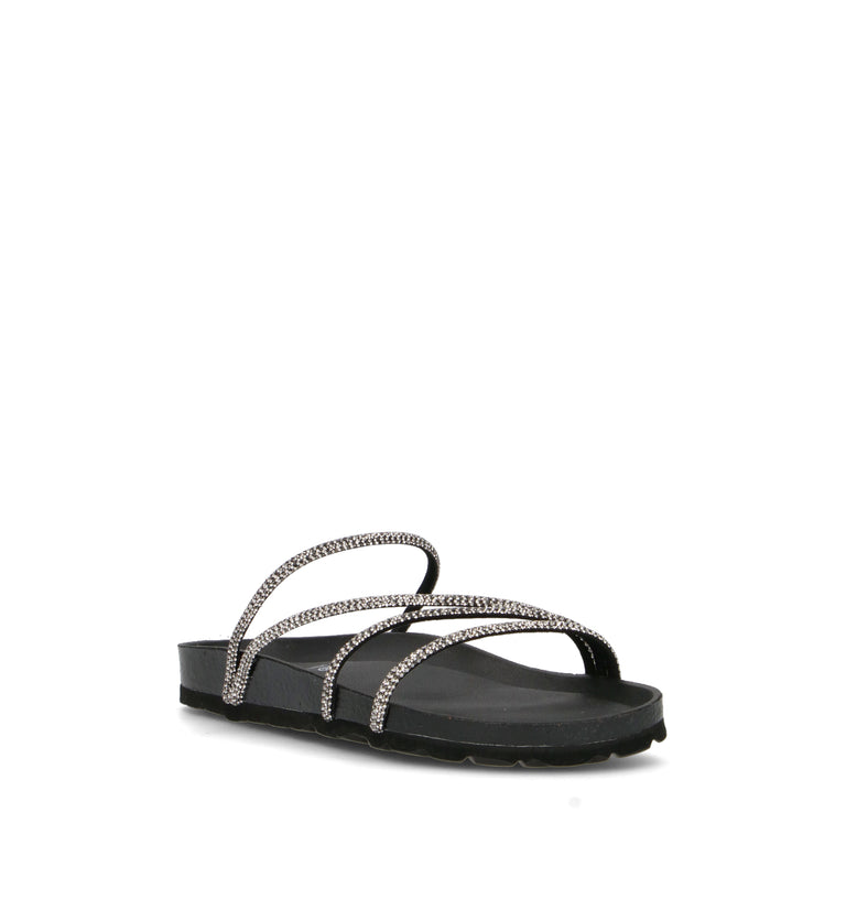 GRUNLAND Ciabatta donna nera