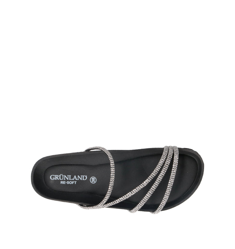 GRUNLAND Ciabatta donna nera