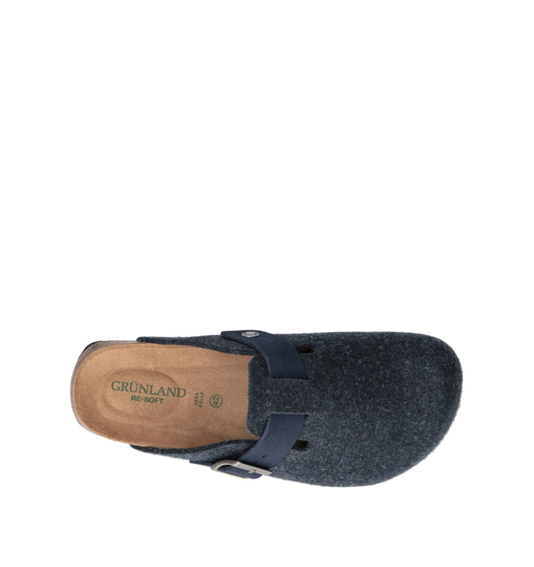GRUNLAND Pantofola uomo blu
