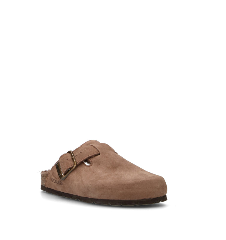 GRUNLAND Pantofola donna taupe in suede