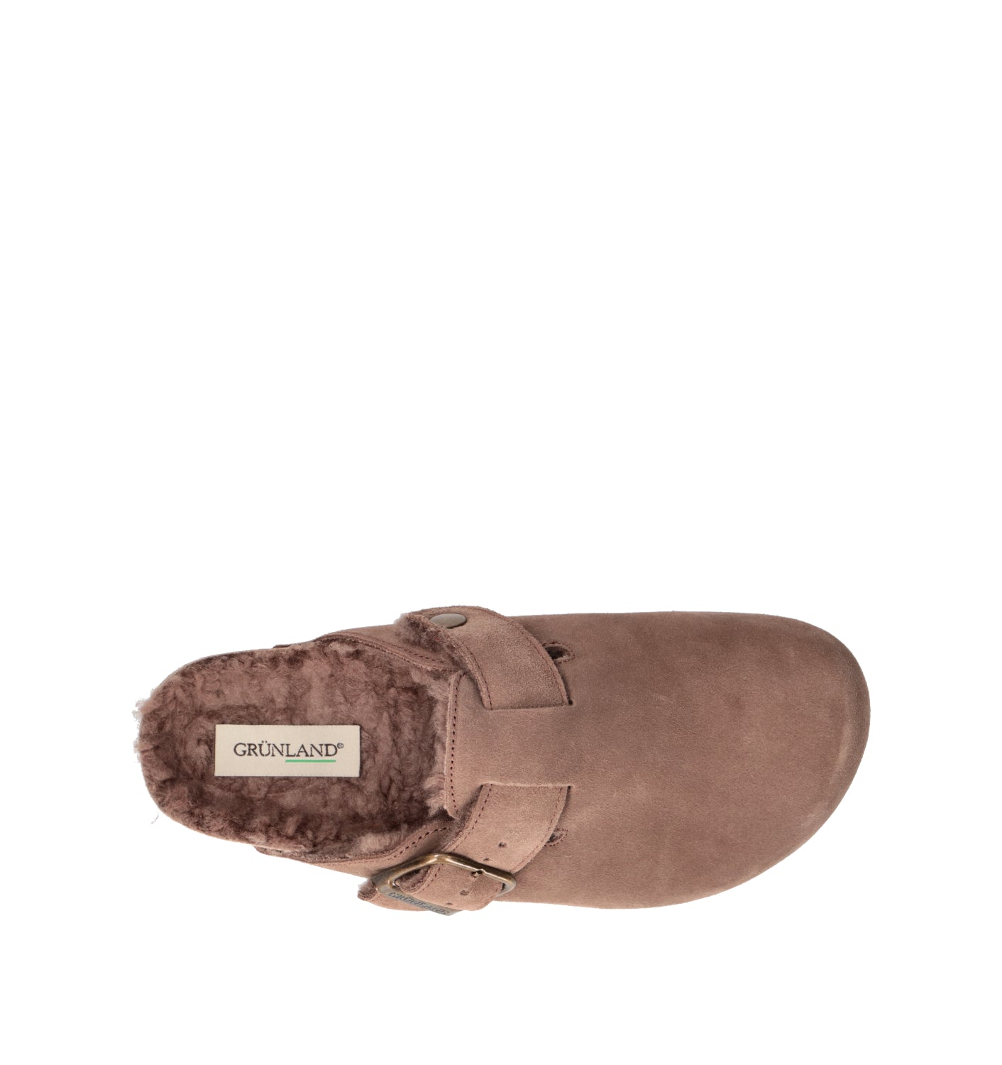 GRUNLAND Pantofola donna taupe in suede