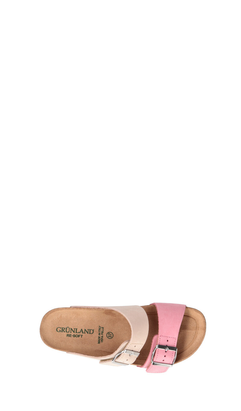 GRUNLAND Ciabatta donna beige/rosa