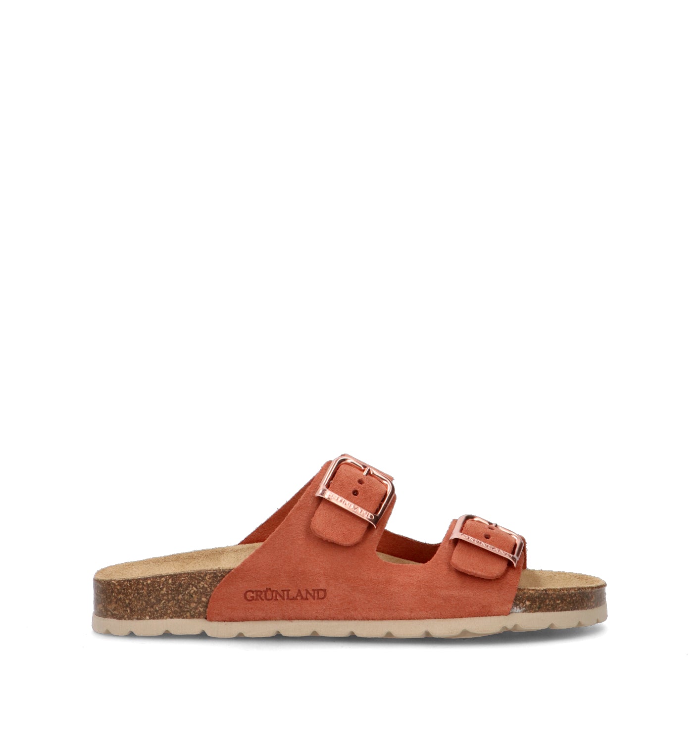 GRUNLAND Ciabatta donna mattone in suede