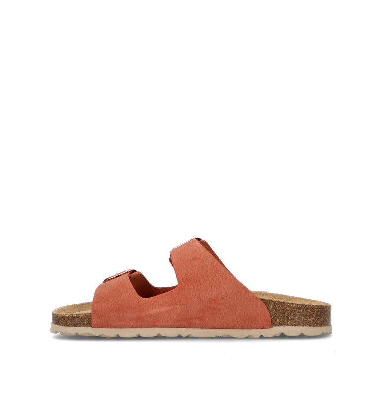 GRUNLAND Ciabatta donna mattone in suede