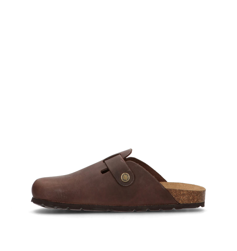 GRUNLAND Ciabatta donna marrone in pelle
