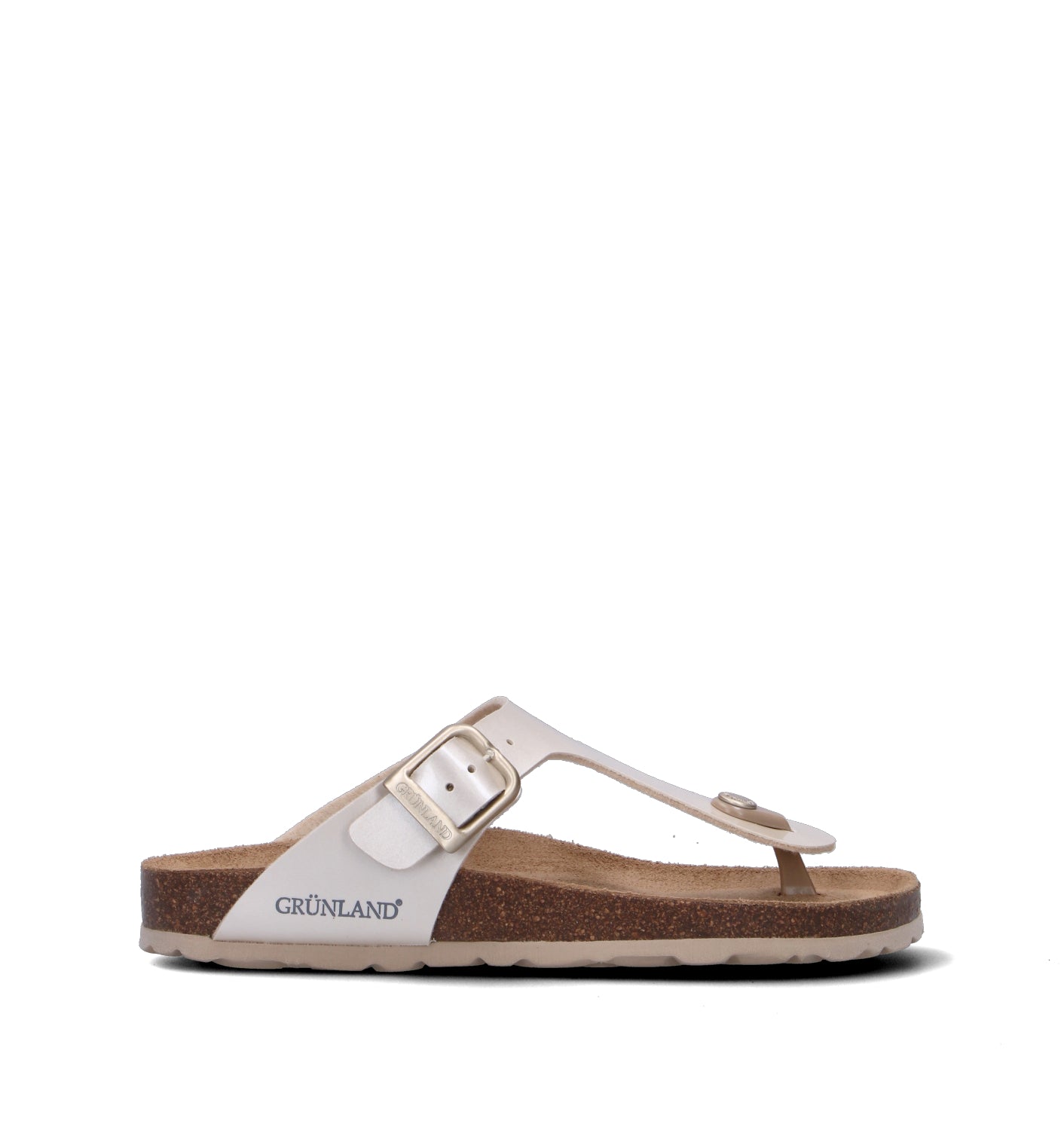 GRUNLAND Ciabatta donna platino