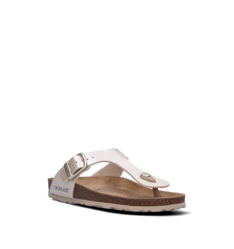 GRUNLAND Ciabatta donna platino