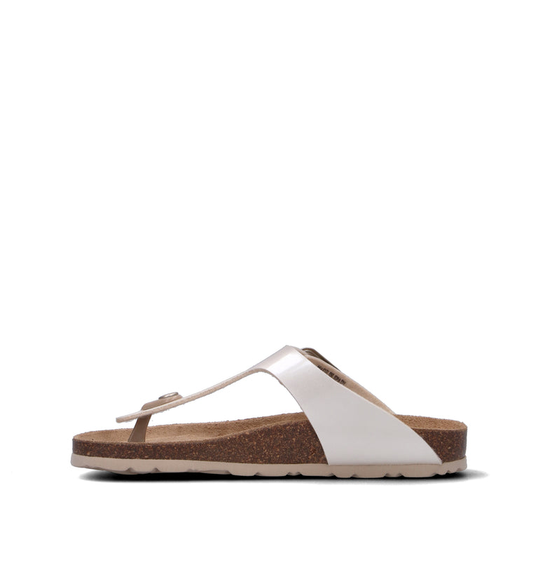 GRUNLAND Ciabatta donna platino