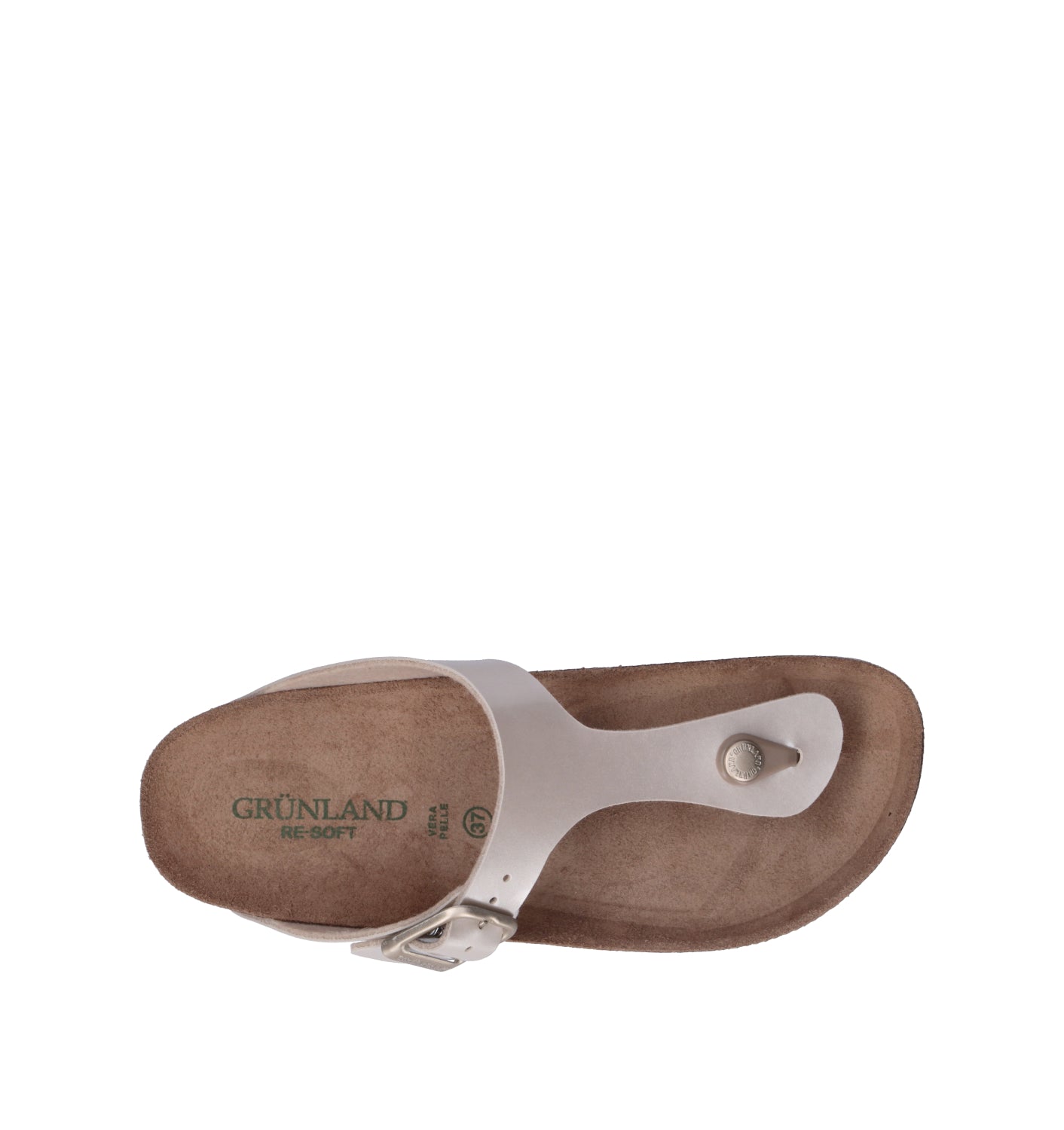 GRUNLAND Ciabatta donna platino