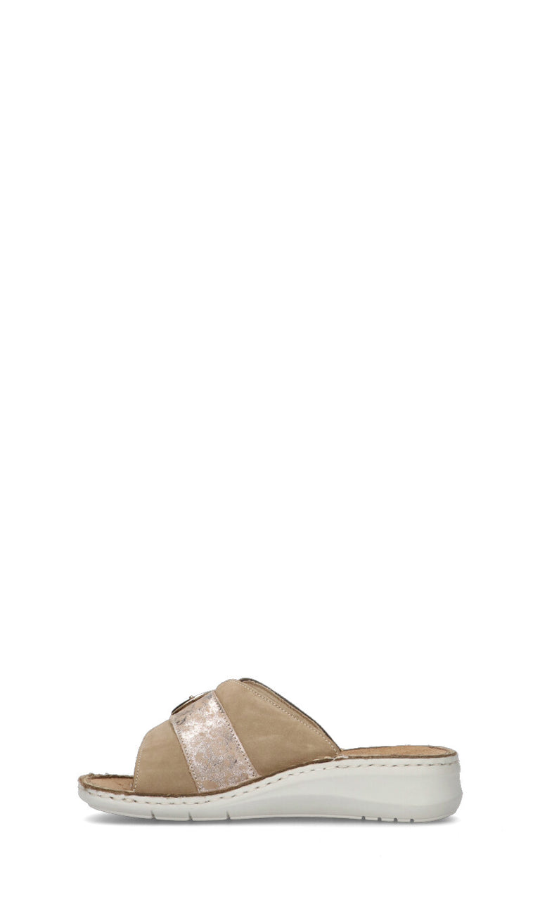 GRUNLAND Ciabatta donna beige