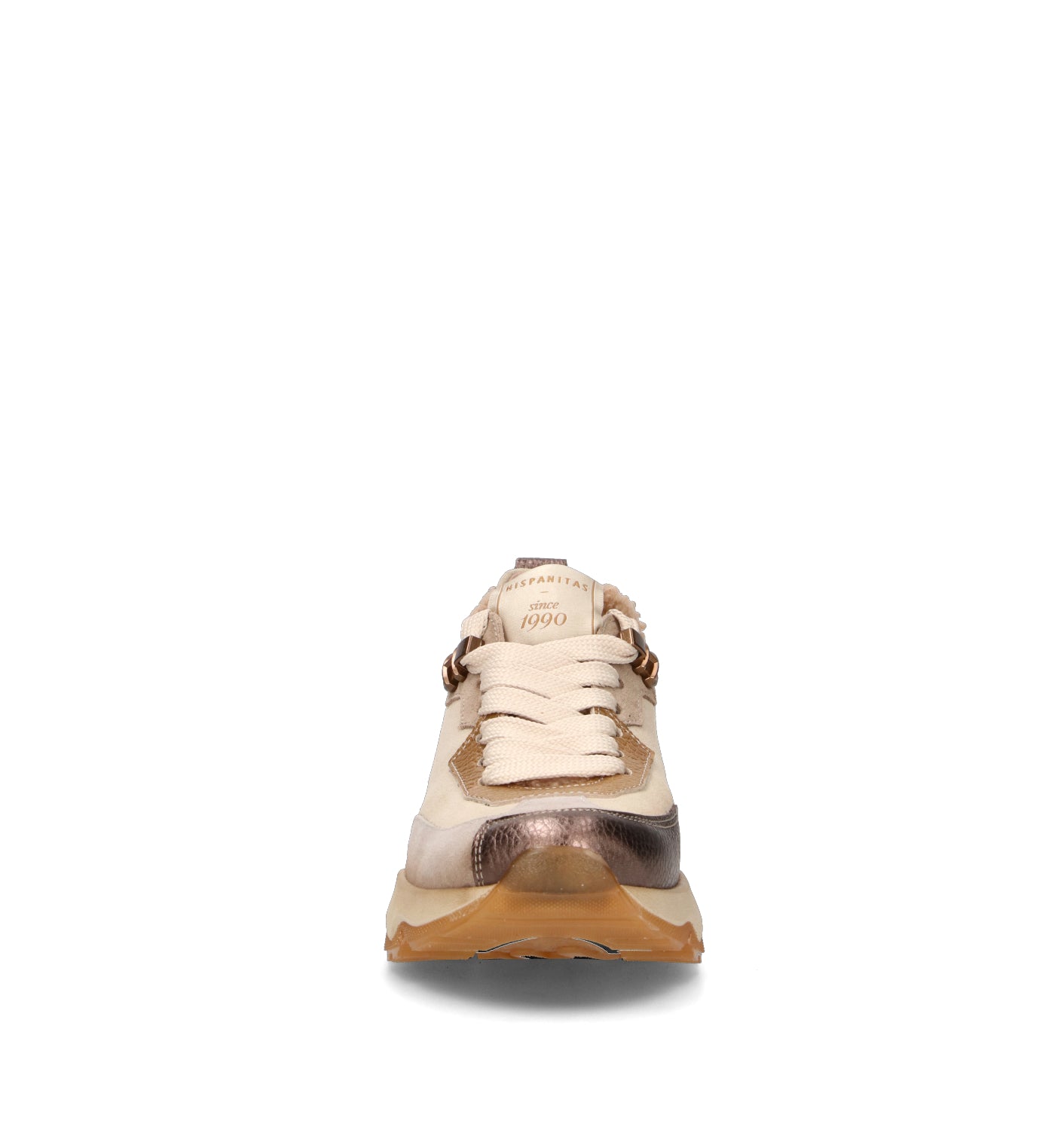 HISPANITAS Sneaker donna beige in suede