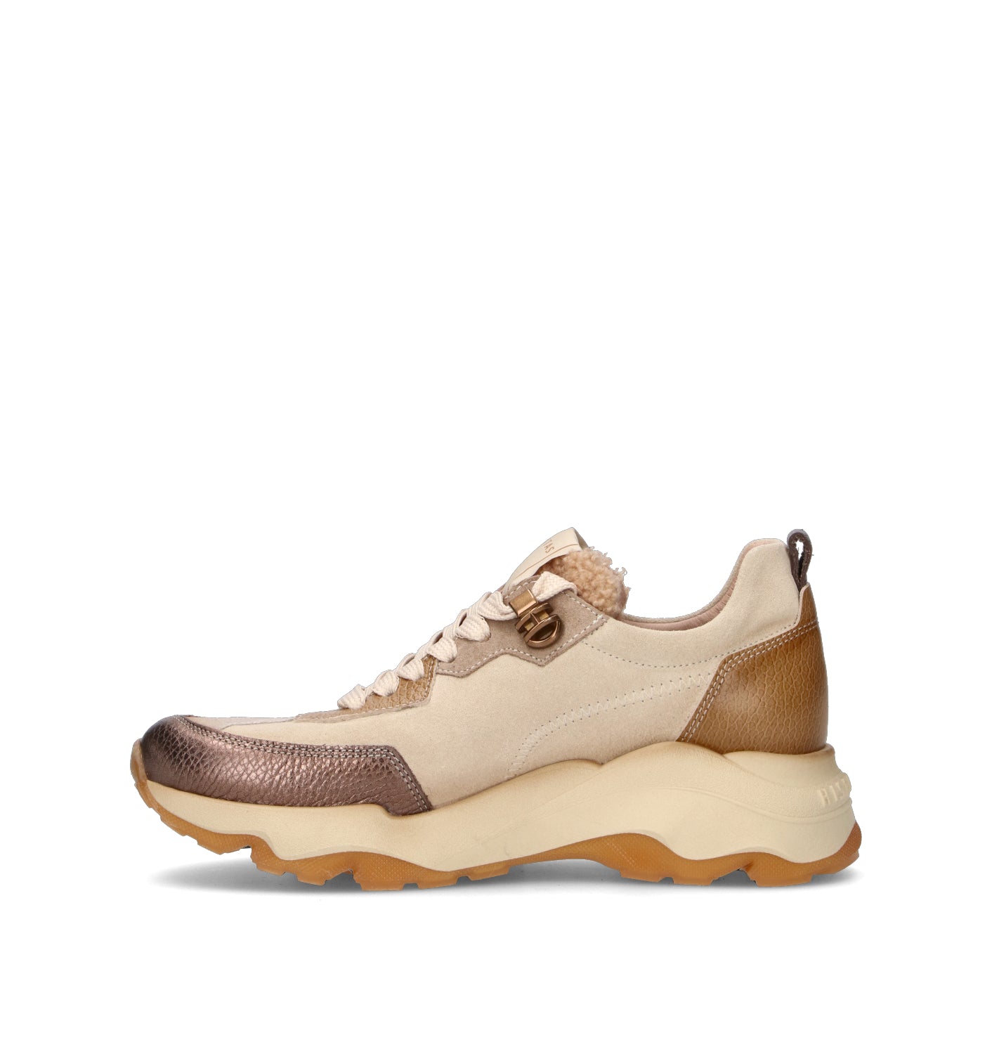 HISPANITAS Sneaker donna beige in suede
