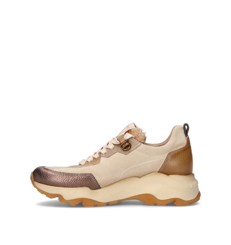 HISPANITAS Sneaker donna beige in suede