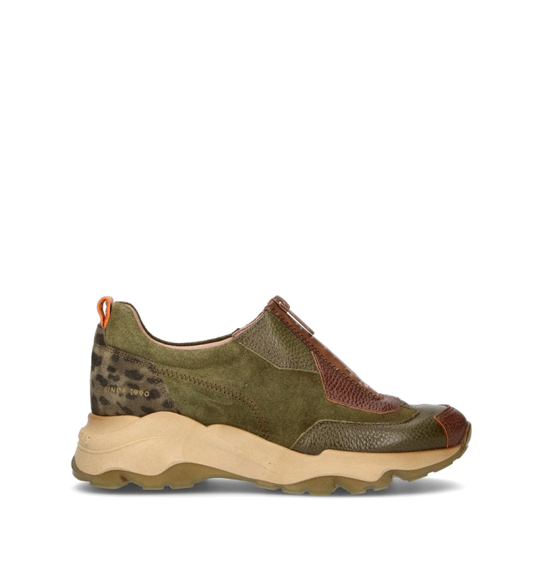 HISPANITAS Sneaker donna verde in suede