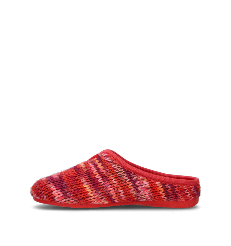 GRUNLAND Pantofola donna rossa