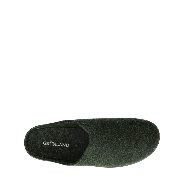 GRUNLAND Pantofola uomo verde