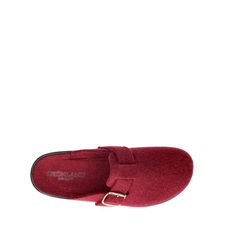 GRUNLAND Pantofola donna bordeaux