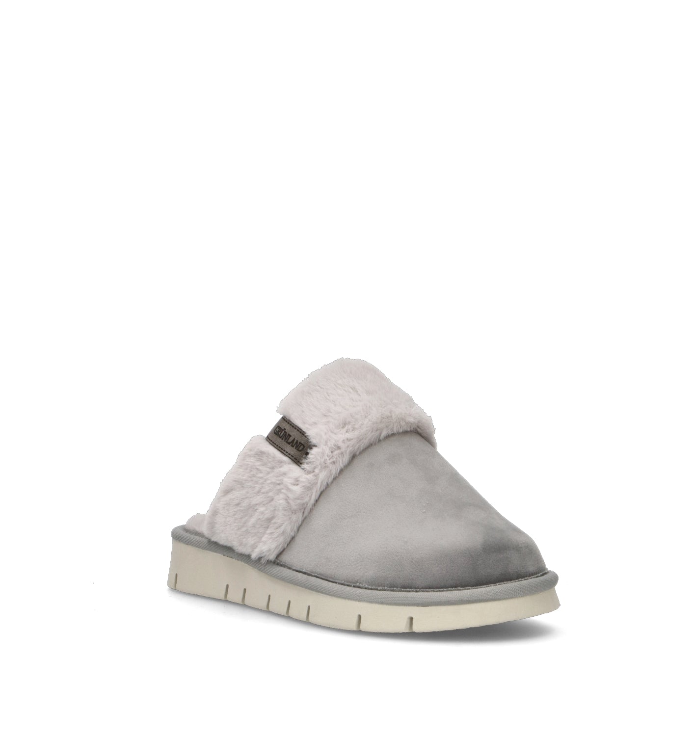 GRUNLAND Pantofola donna grigia