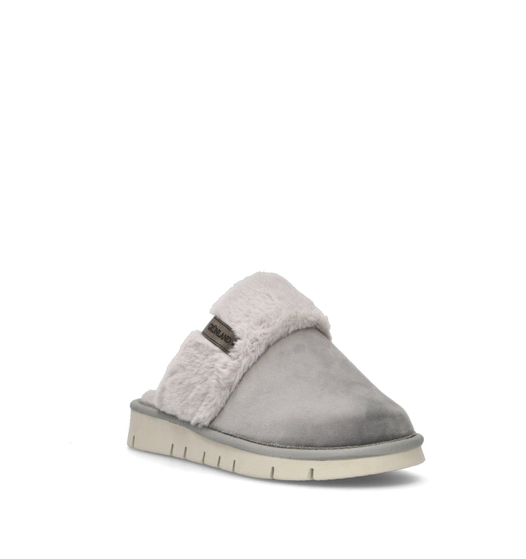 GRUNLAND Pantofola donna grigia