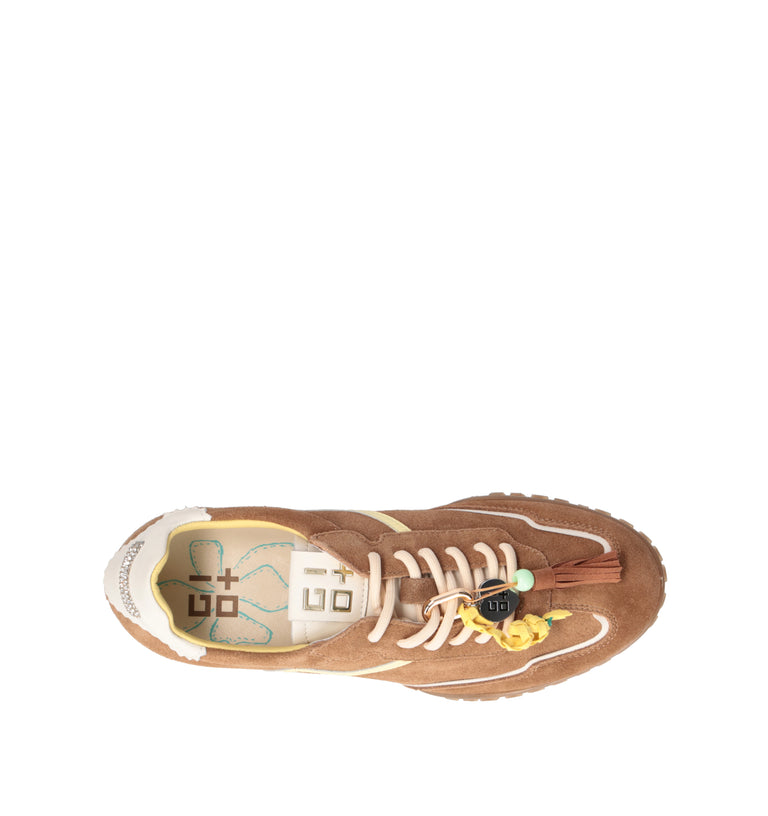 GIO+ Sneaker donna marrone in suede