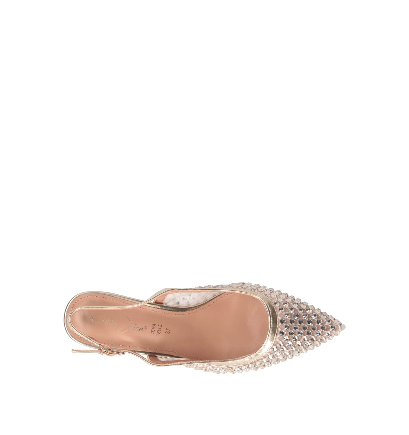 CATCH JUICE Slingback donna platino
