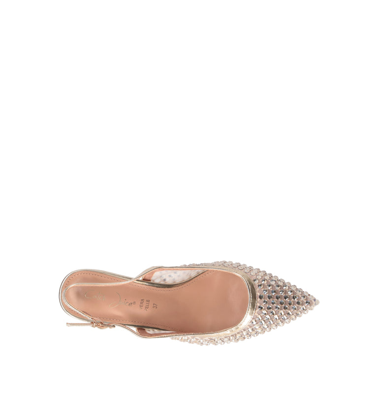 CATCH JUICE Slingback donna platino