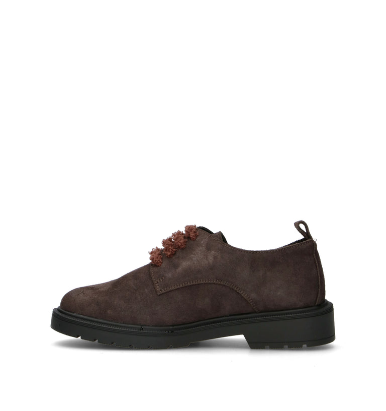 CATCH JUICE Stringata donna testa di moro in suede