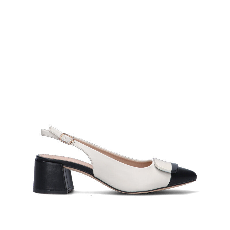 CATCH JUICE Slingback donna bianca/nera