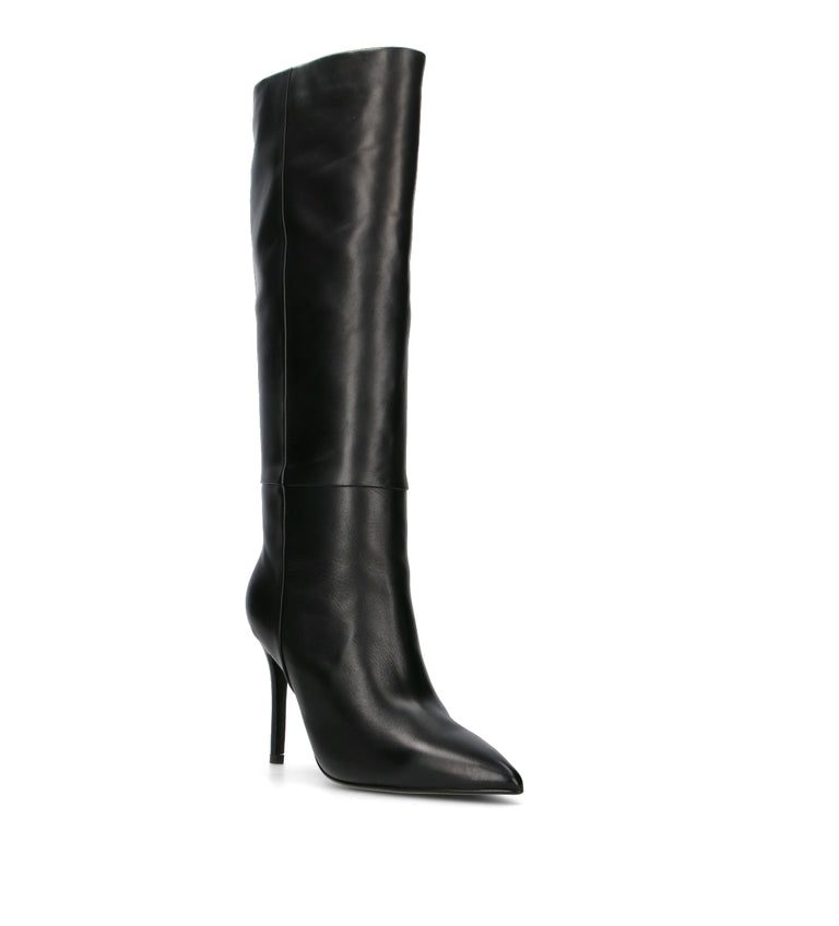 CATCH JUICE Stivale donna nero in pelle