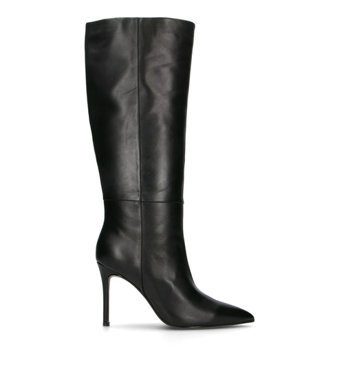 CATCH JUICE Stivale donna nero in pelle