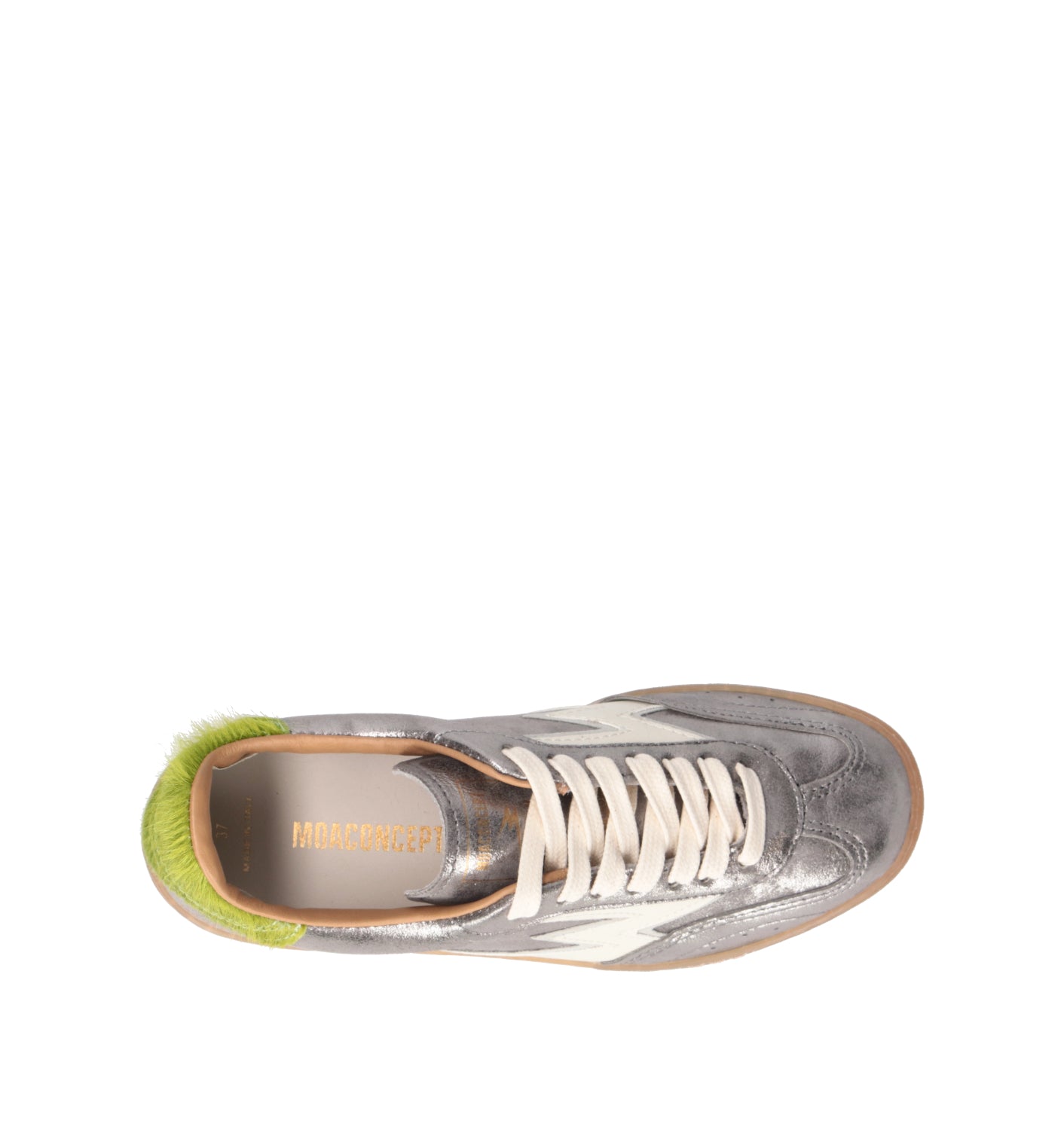 MOACONCEPT Sneaker donna argento in pelle