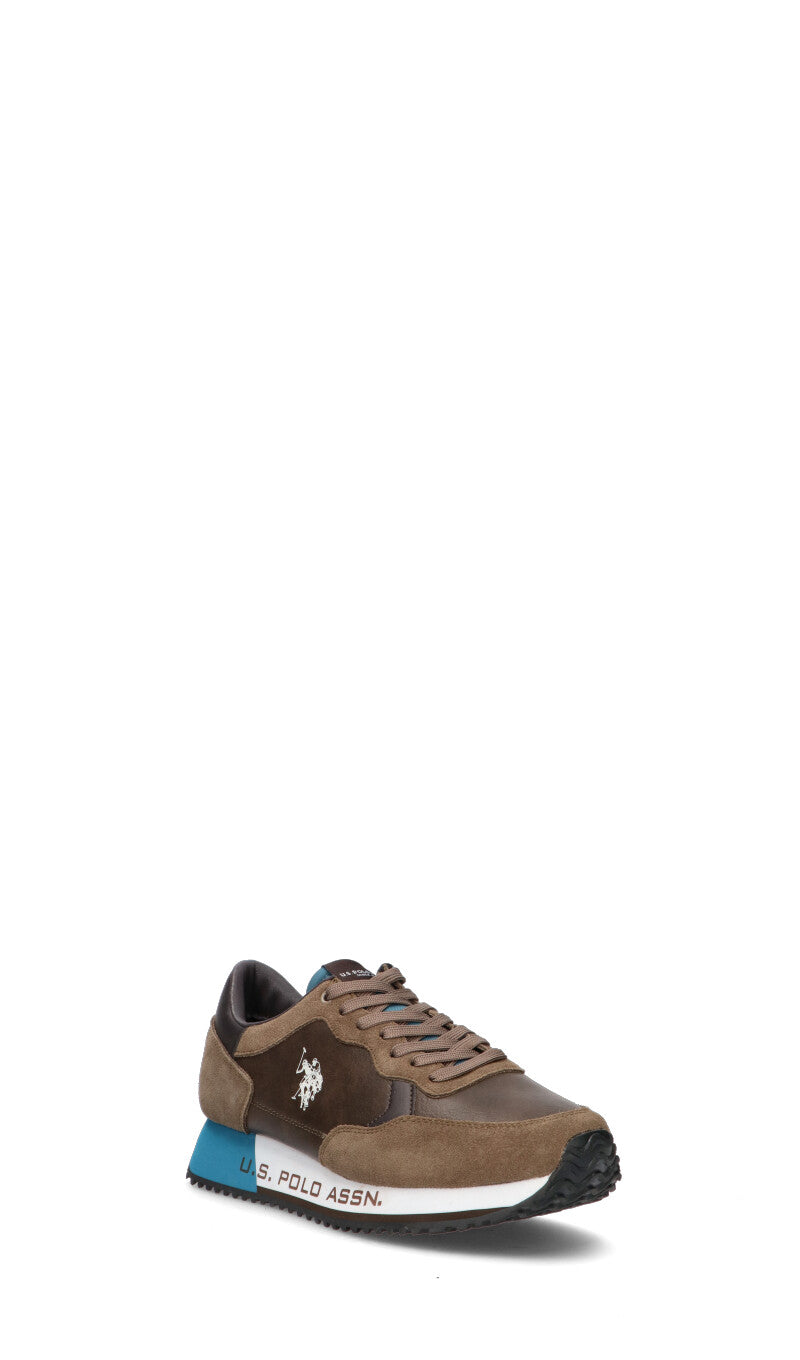 U.S. POLO ASSN. Sneaker uomo marrone in suede