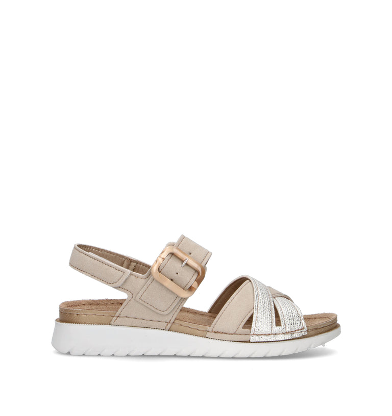 INBLU Sandalo donna bianco/beige