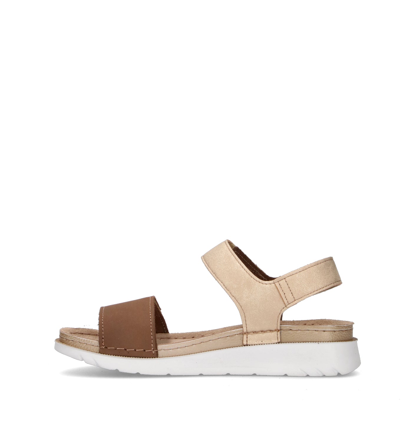 INBLU Sandalo donna marrone in pelle