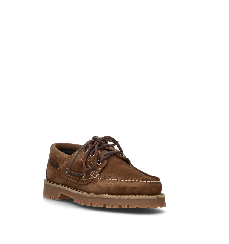 WEDO Scarpa barca donna marrone in pelle