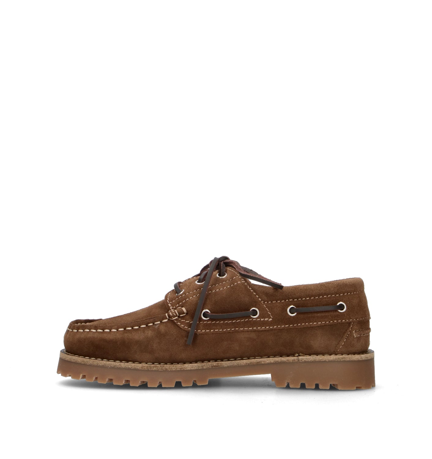 WEDO Scarpa barca donna marrone in pelle