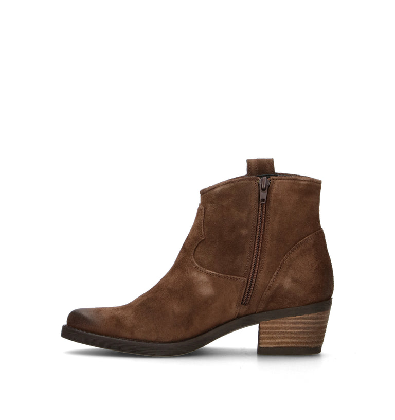 WEDO Tronchetto donna marrone in pelle