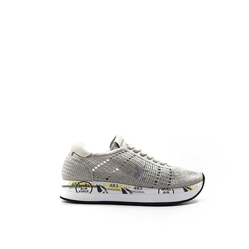 PREMIATA Sneaker donna grigia in tessuto
