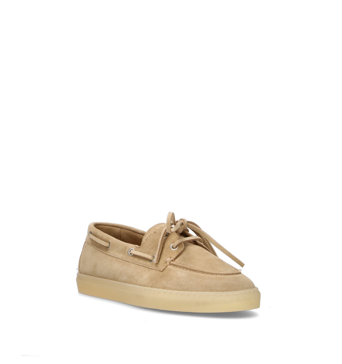 COPENHAGEN Scarpa barca uomo beige in suede