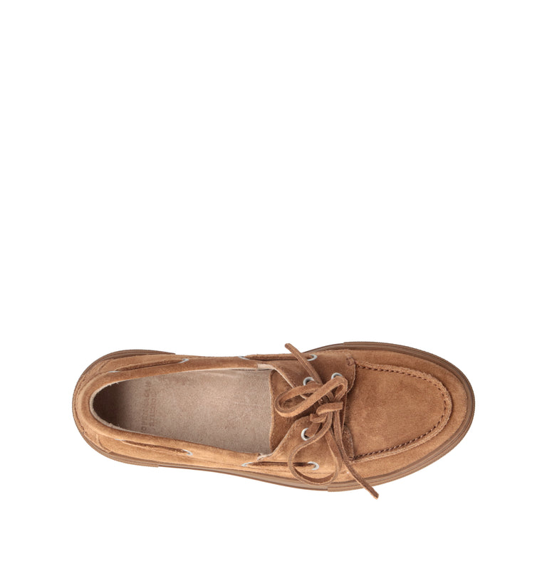 COPENHAGEN Scarpa barca donna marrone in suede