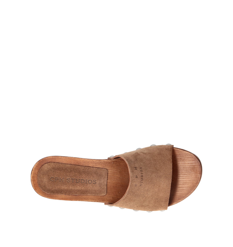 COPENHAGEN Ciabatta donna marrone in suede