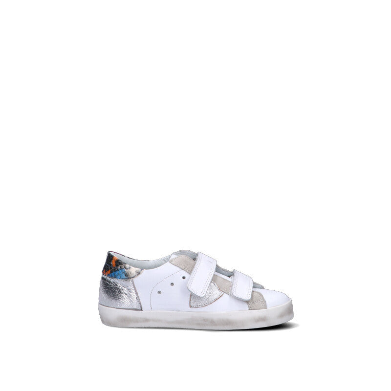 PHILIPPE MODEL Sneaker bimbo bianca in pelle