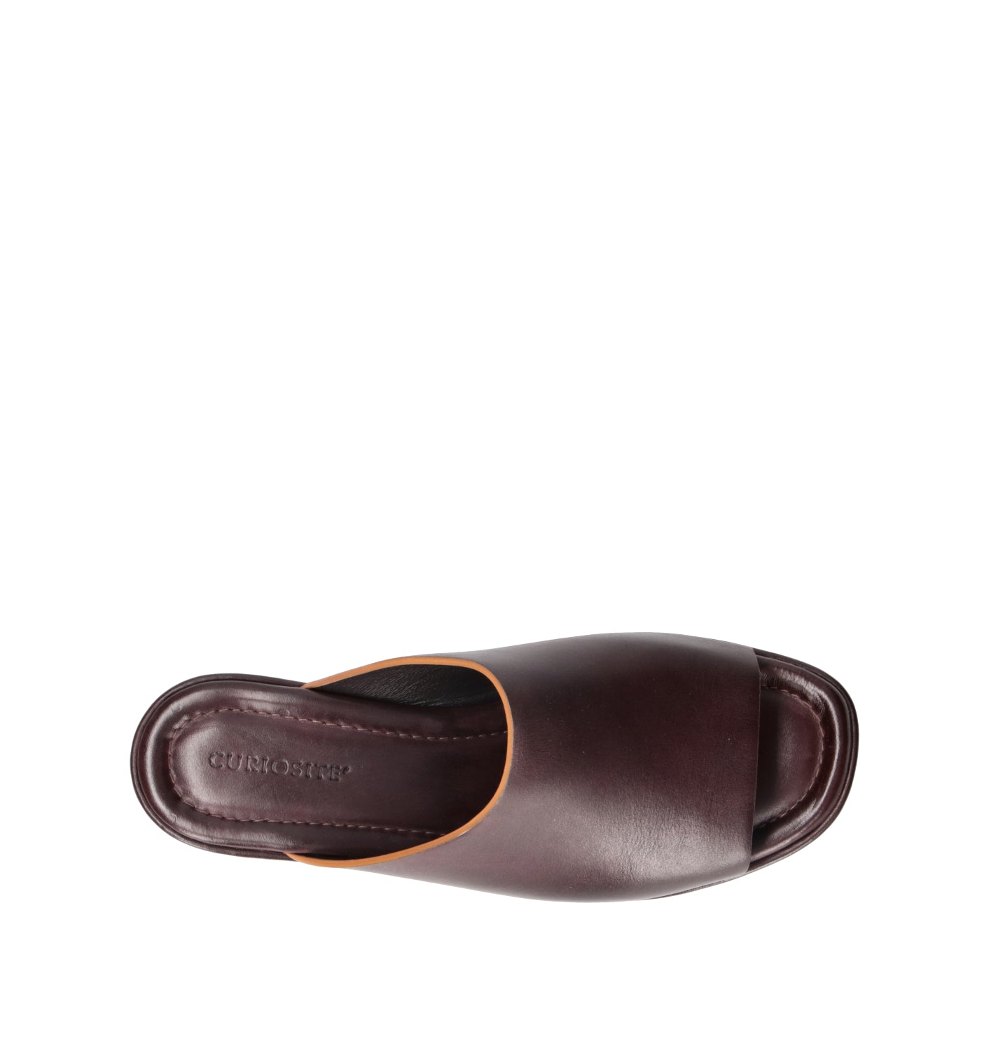 CURIOSITE Ciabatta donna marrone in pelle