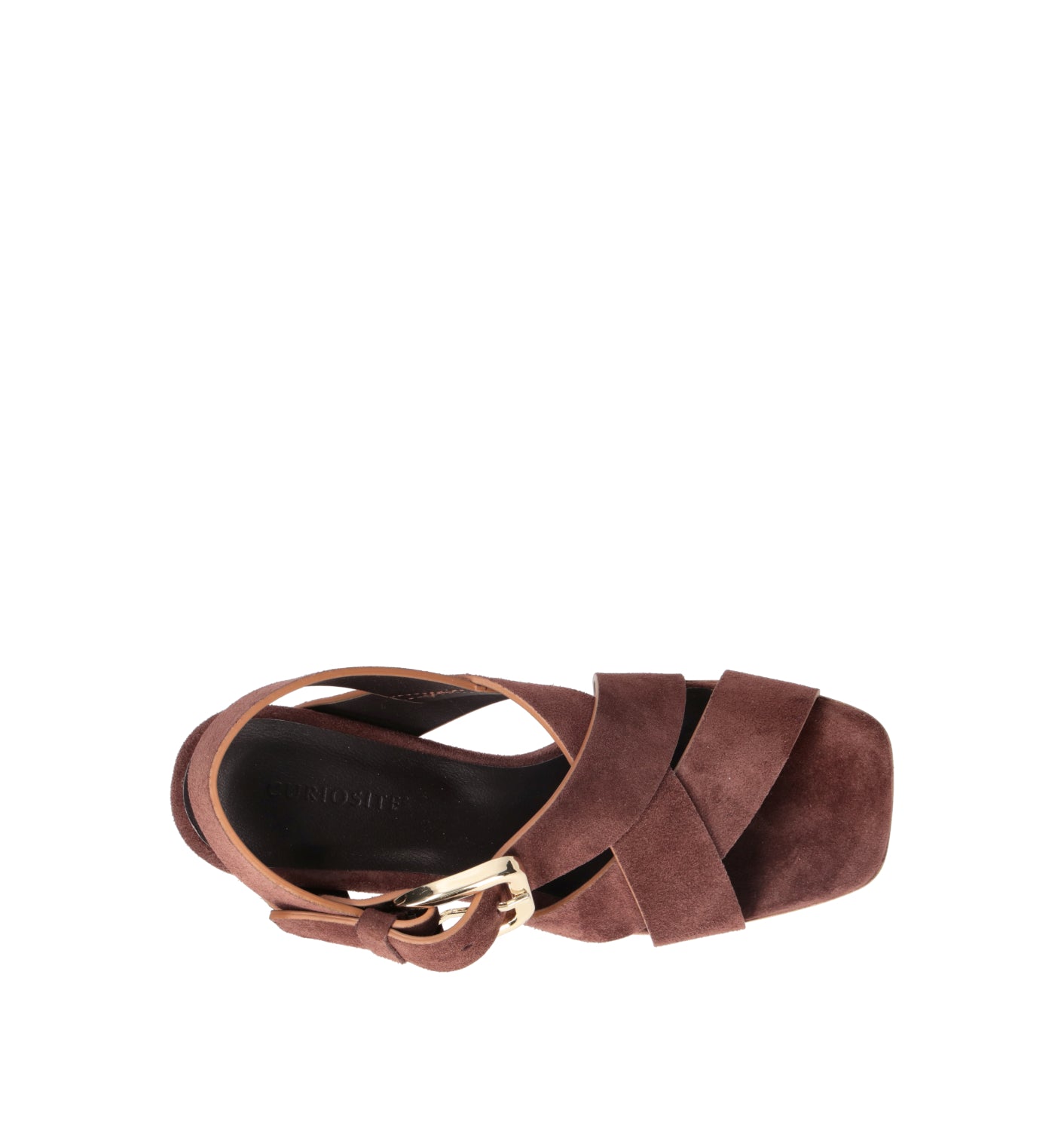CURIOSITE Sandalo donna marrone in suede