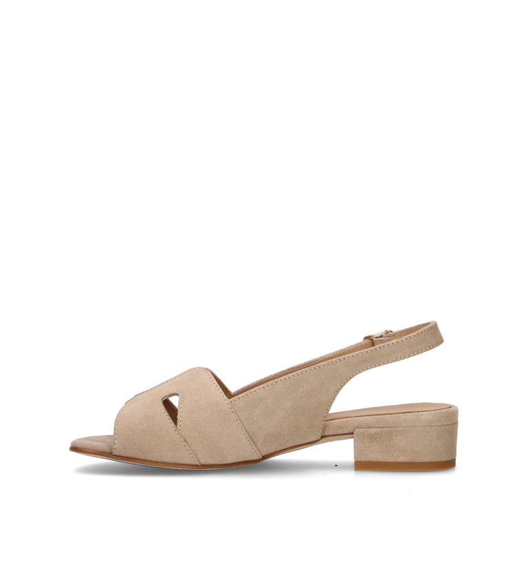 CINZIA VALLE Sandalo donna beige in suede