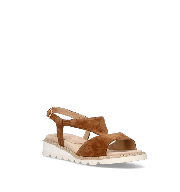 CINZIA VALLE Sandalo donna marrone in suede