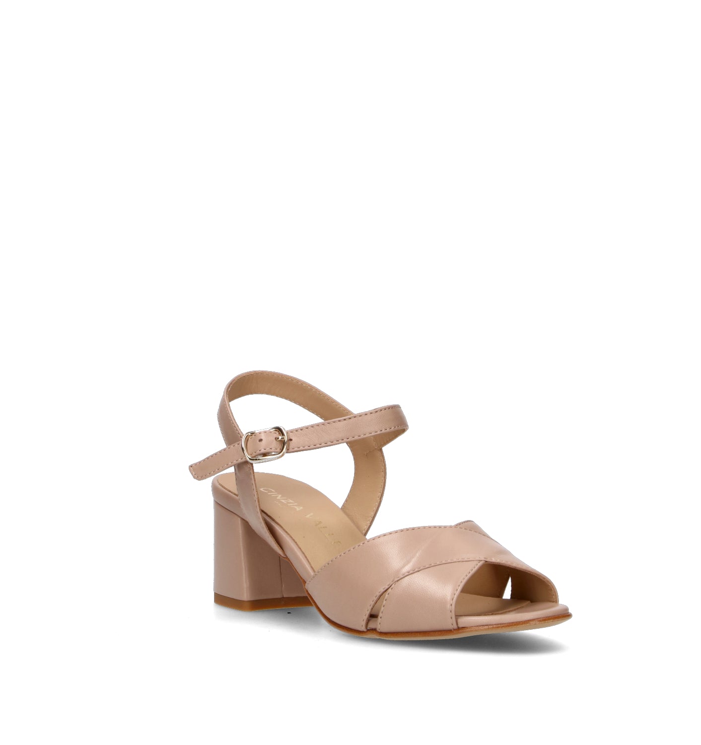 CINZIA VALLE Sandalo donna nude in pelle