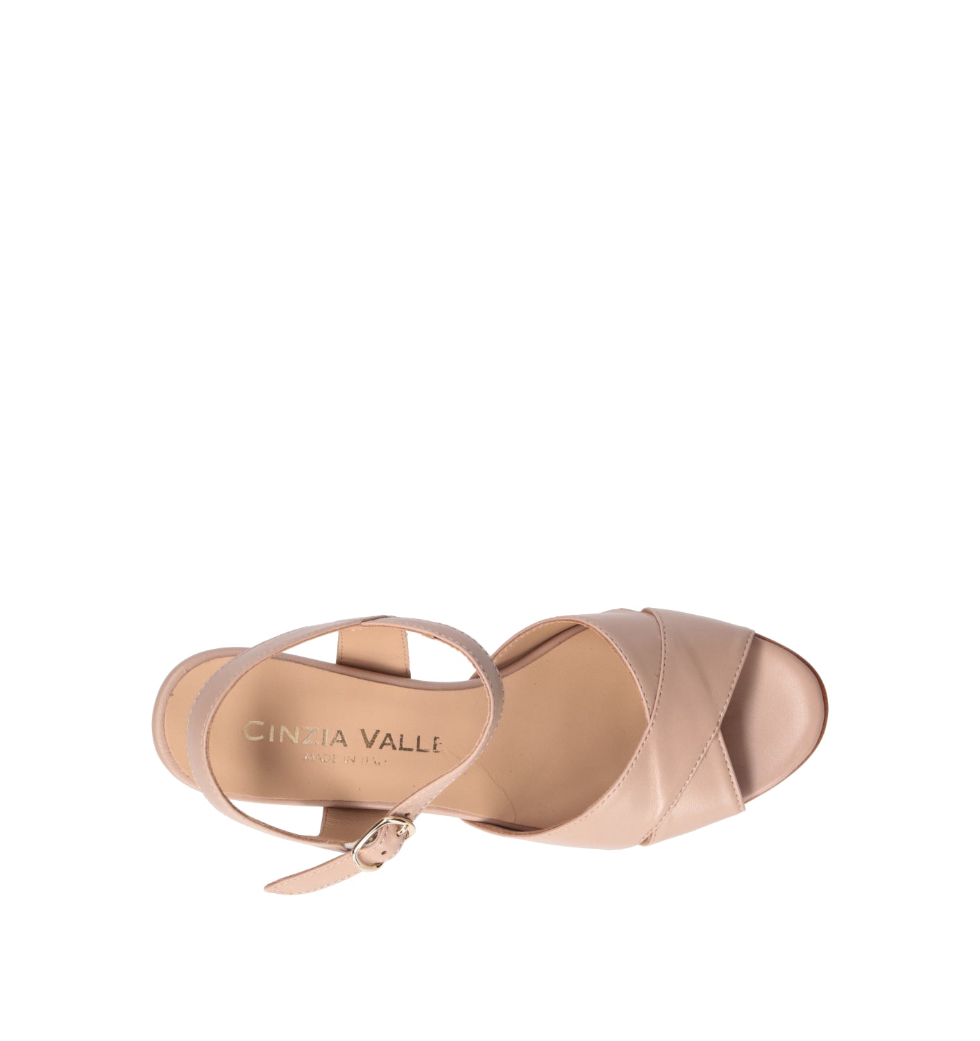 CINZIA VALLE Sandalo donna nude in pelle