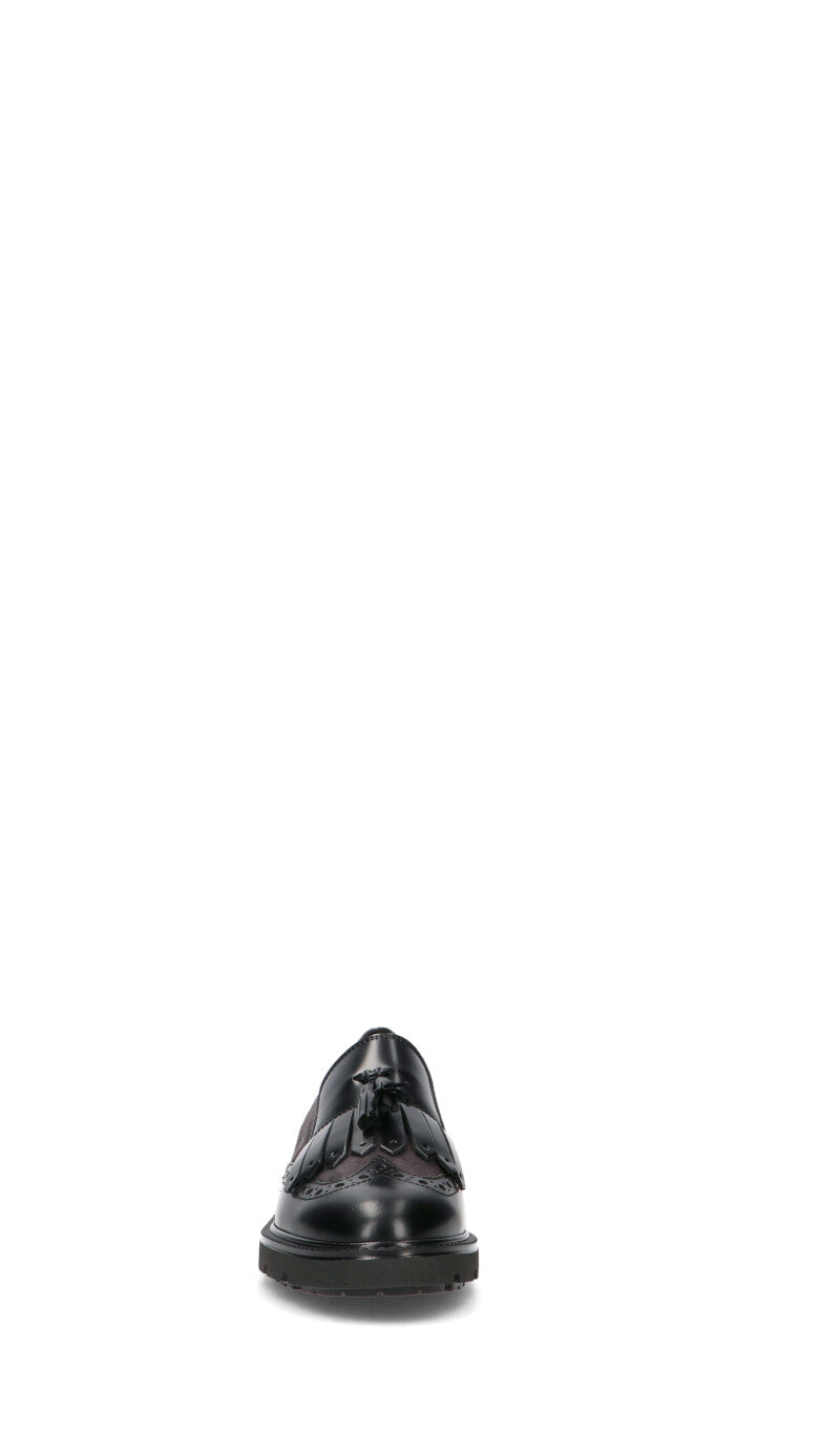 CINZIA VALLE Mocassino donna nero in suede