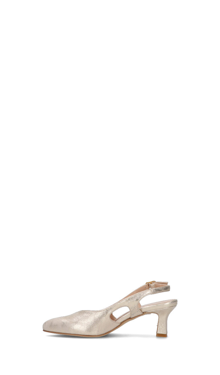 CINZIA VALLE Slingback donna oro in pelle